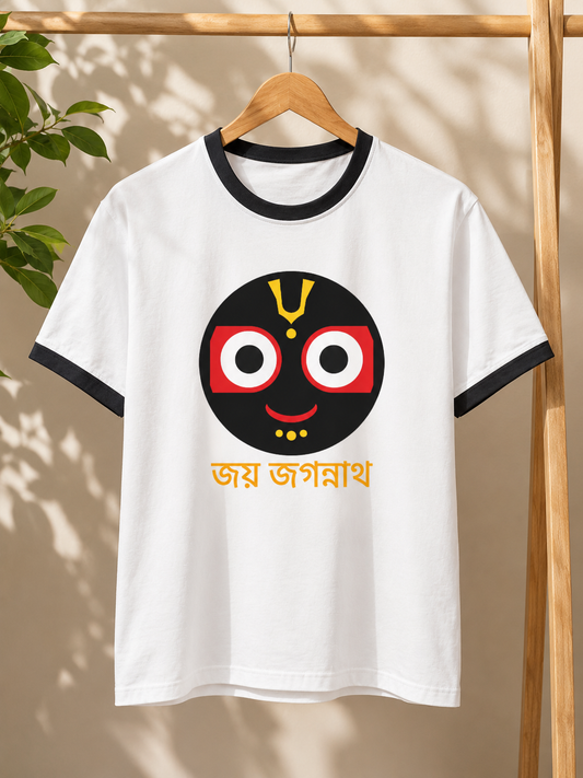 Trendy Joy Jagannath Round Shaped Unisex Ringer T-Shirt