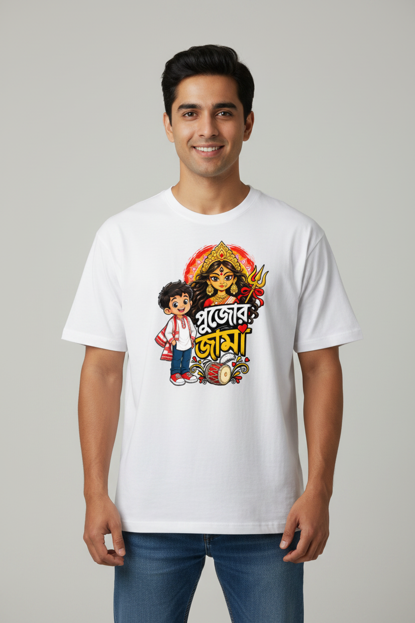 Pujor Jama Male Classic Crew TrendyNewHub T-Shirt