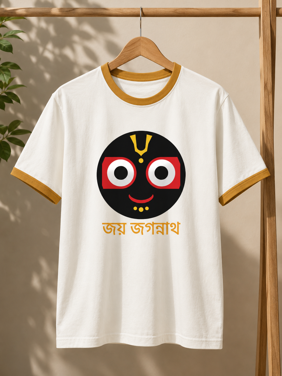 Trendy Joy Jagannath Round Shaped Unisex Ringer T-Shirt