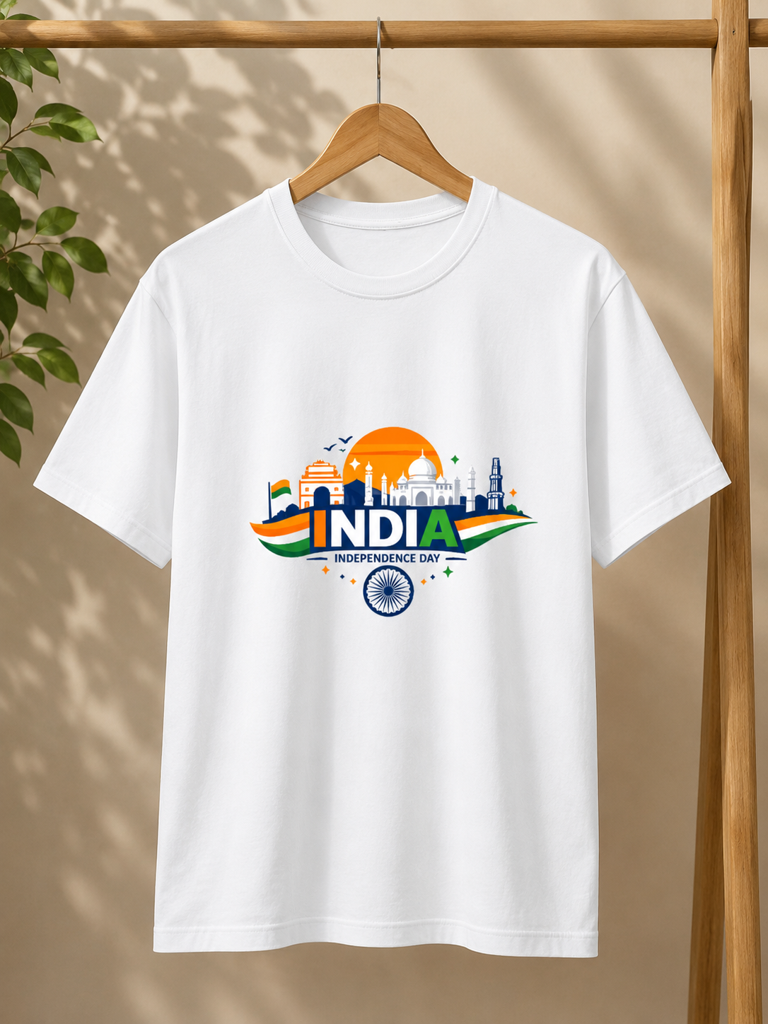 Trendy Independence Day Special Unisex Classic Crew T-Shirt
