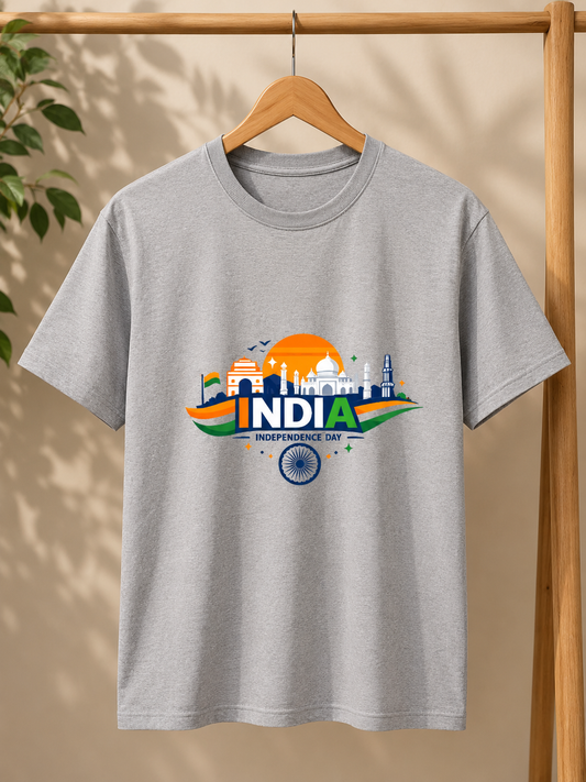 Trendy Independence Day Special Unisex Classic Crew T-Shirt